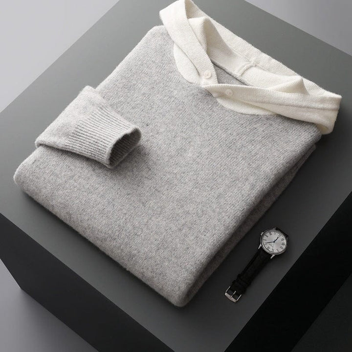 Sweat à capuche en laine mérinos Arden