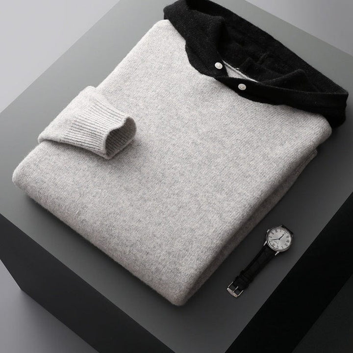 Sweat à capuche en laine mérinos Arden