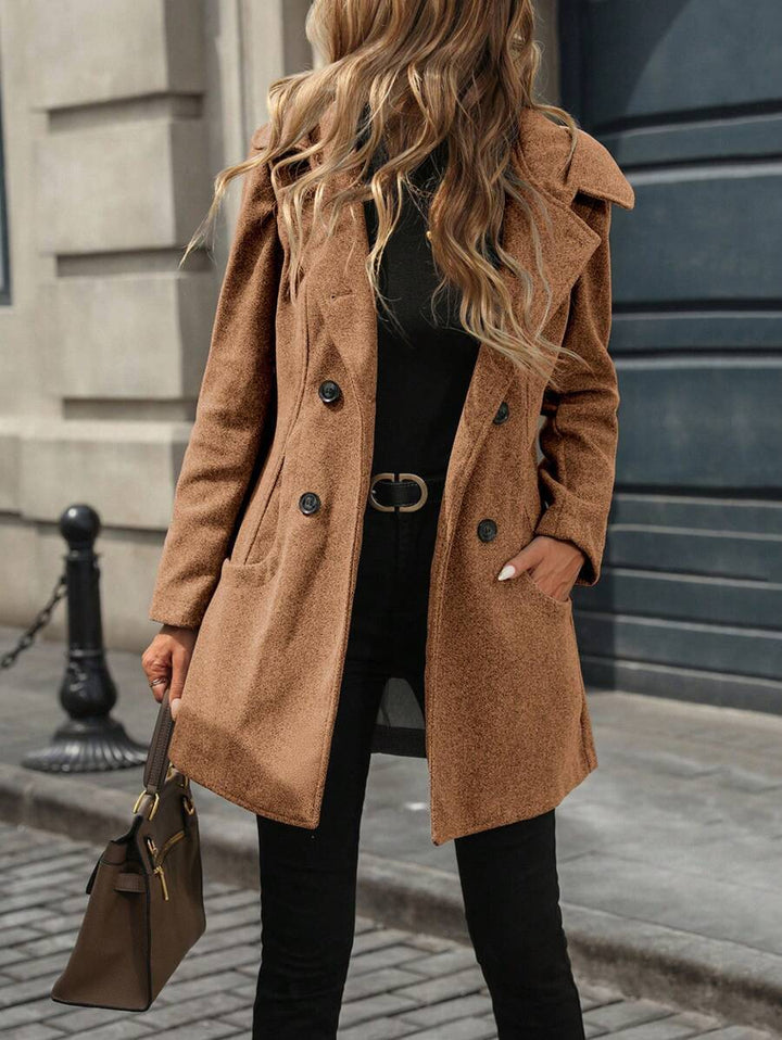 Helga | Elegant Wool Jacket with Belly-Friendly Fit and Large Buttons