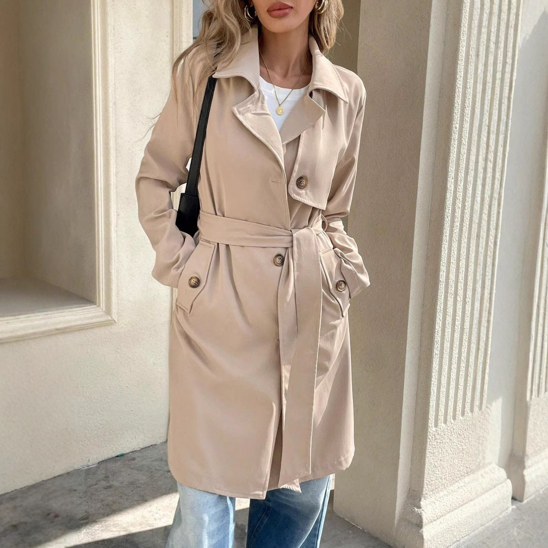 Doris | Relaxed Trench Coat with Belly-Friendly Loose Fit and Pockets