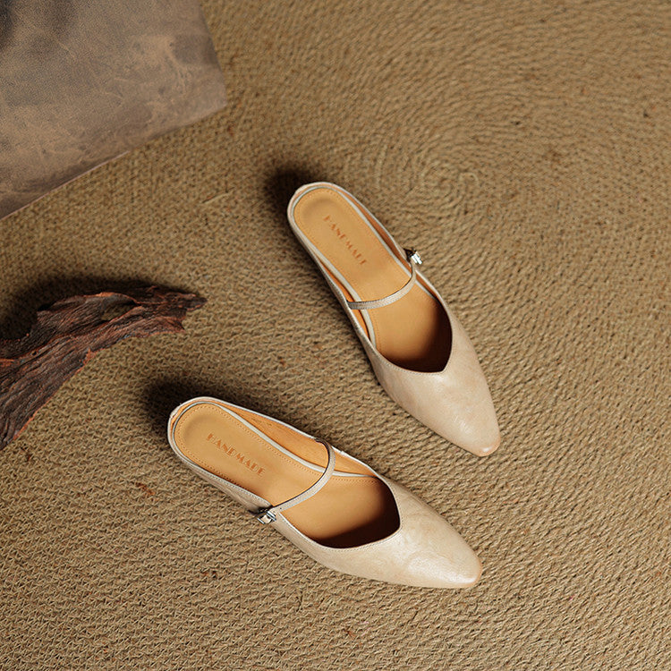 Thea Genuine Leather Mules