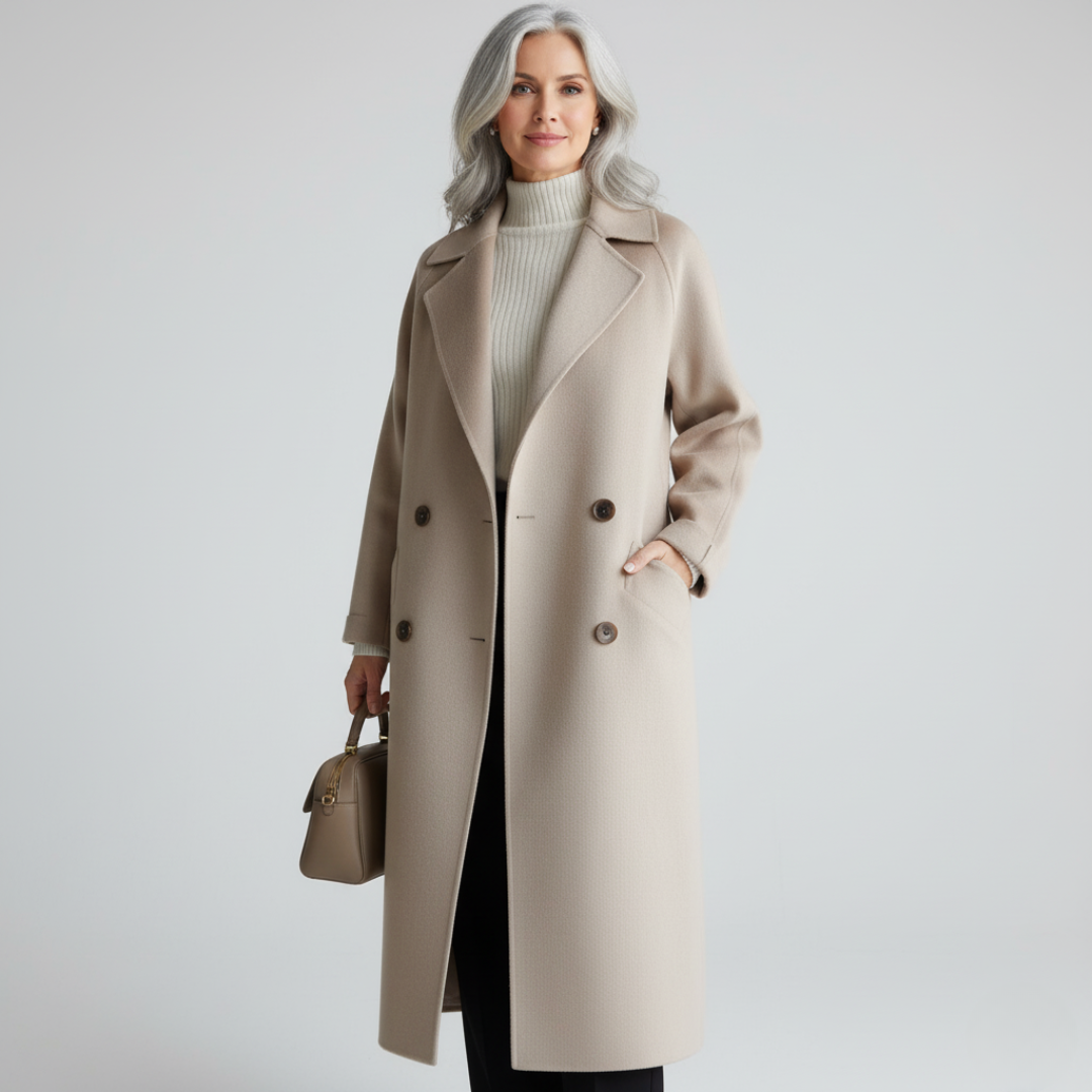 Eulalie | Manteau élégant et intemporel à la coupe minimaliste et à la silhouette épurée