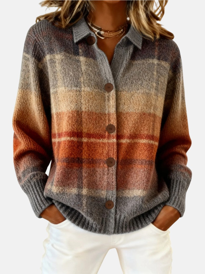 Florish | Blouse à carreaux dans des tons chauds d'automne