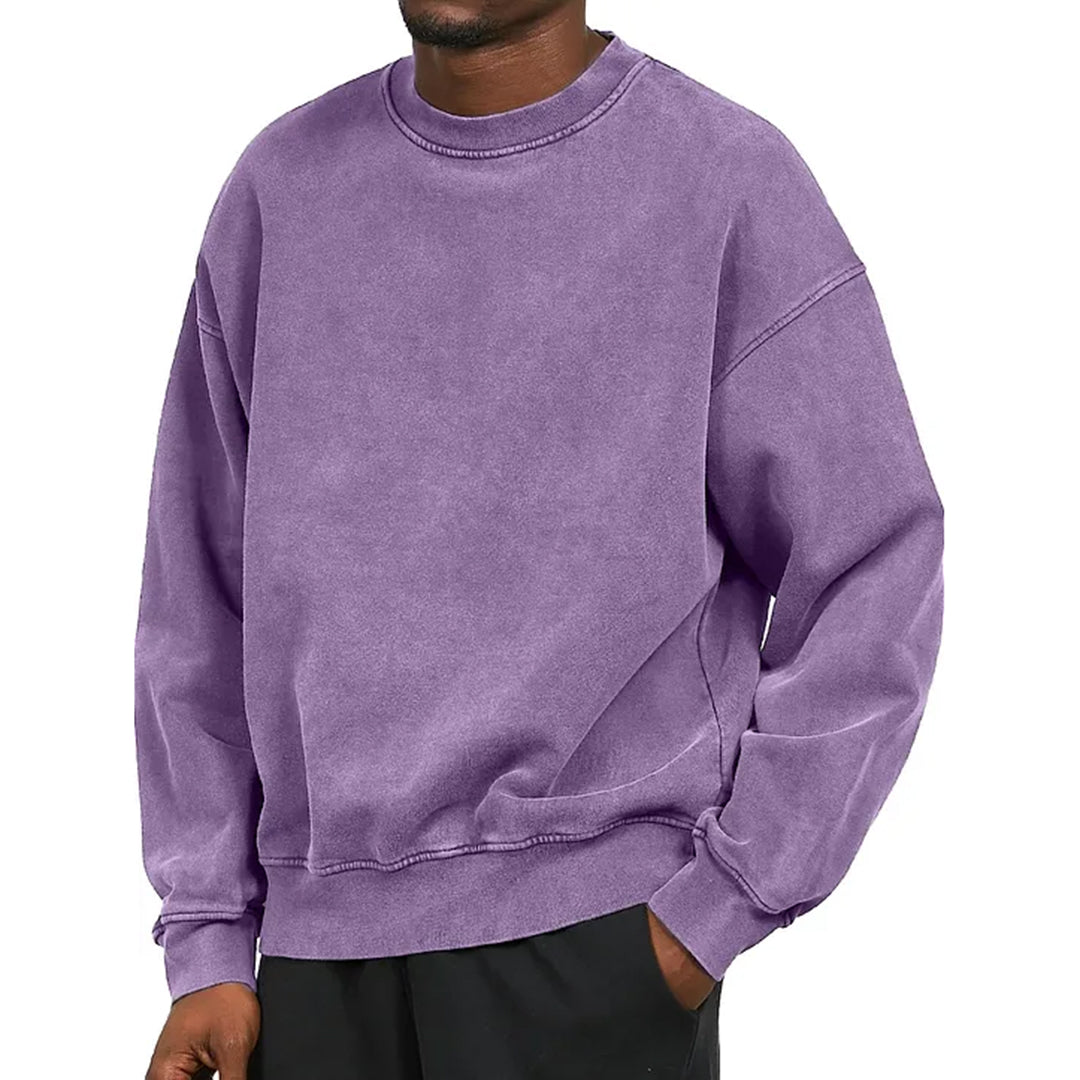Sweat-shirt confortable en coton Marcus | à col rond et à manches longues