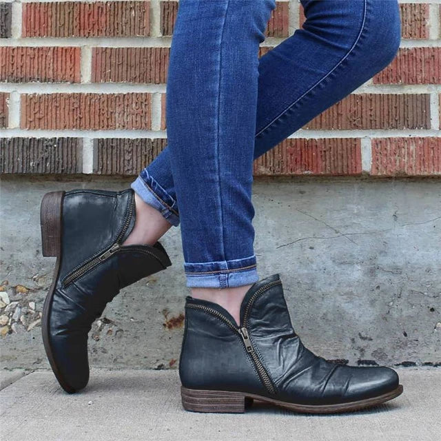 Bottines zippées pour femmes