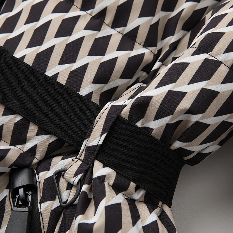 Fiorella | Slim Hooded Padded Parka with High-Waist Belt and Windproof Design