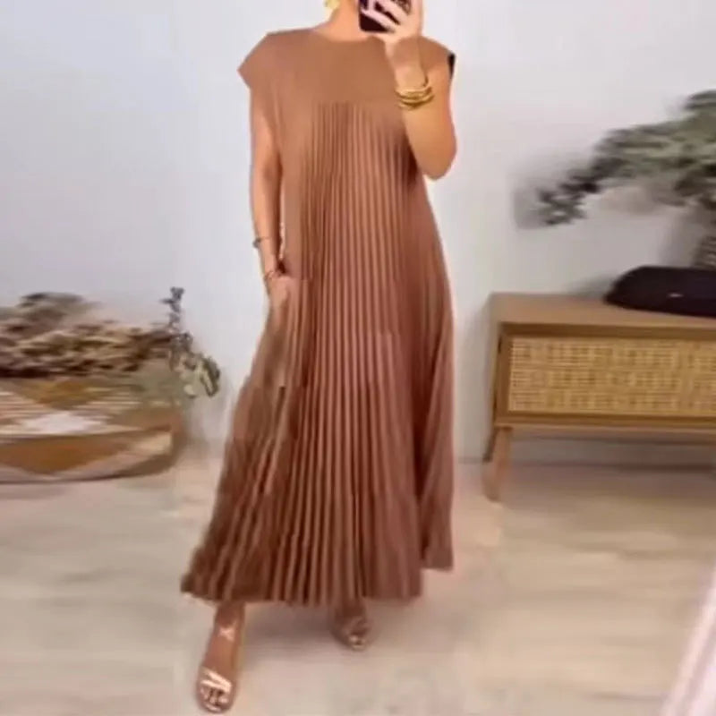 Tamara | Robe maxi plissée élégante