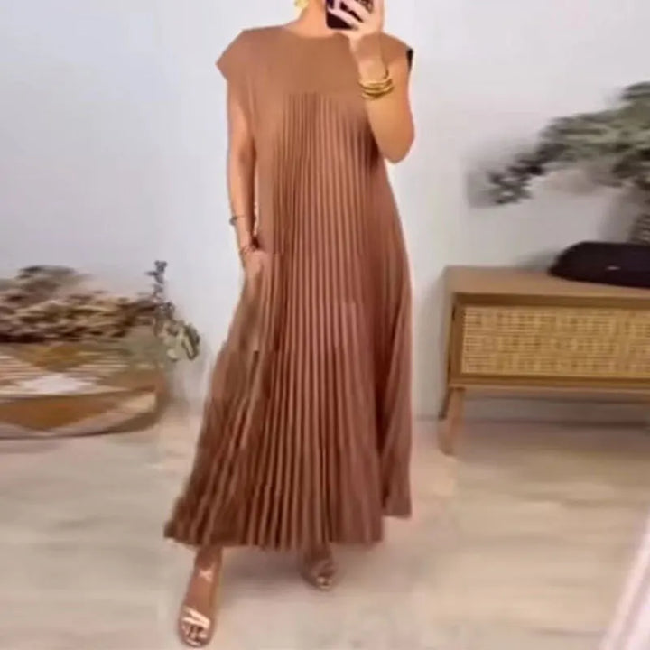Tamara | Robe maxi plissée élégante