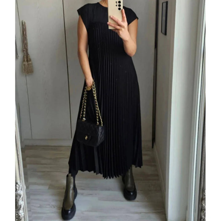 Tamara | Robe maxi plissée élégante