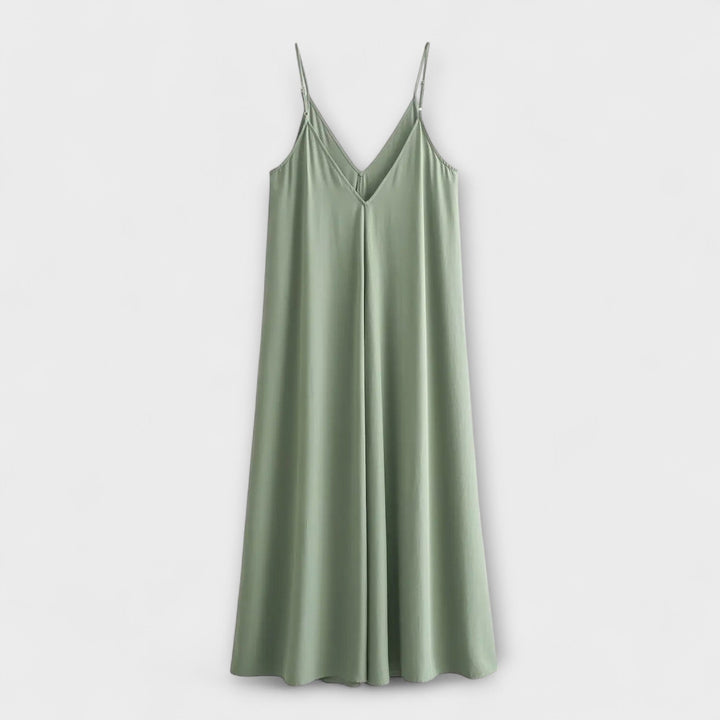 Robe maxi à bretelles fines