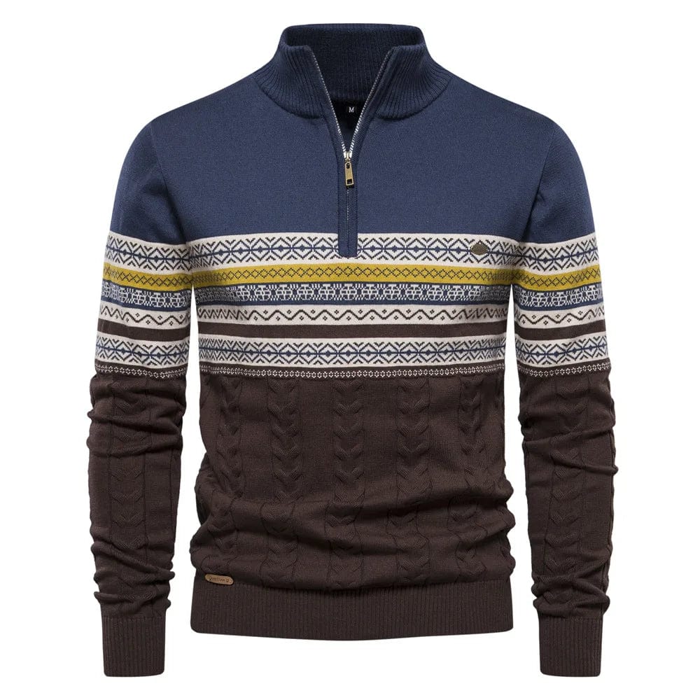 Pull zippé Lennox Fair Isle
