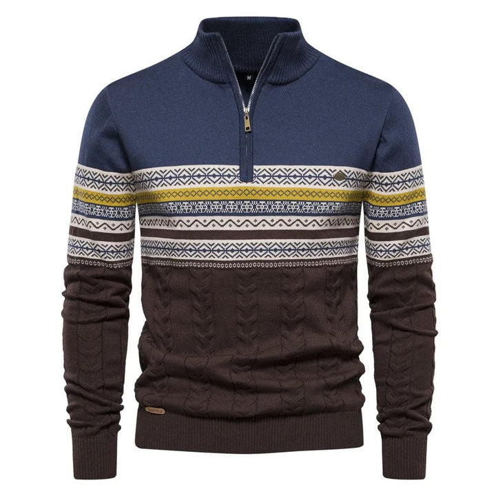 Pull zippé Lennox Fair Isle