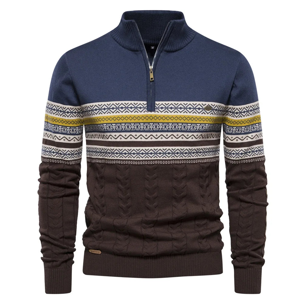 Henry™ - Pull demi-fermeture éclair Fair Isle stylé