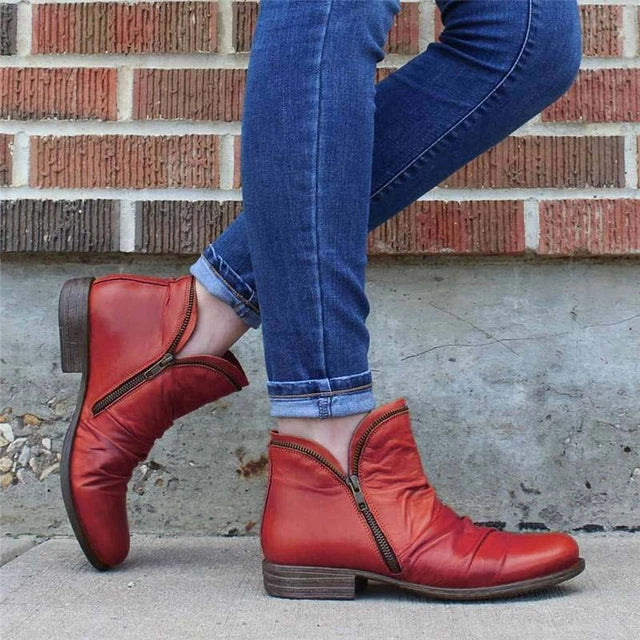 Bottines zippées pour femmes