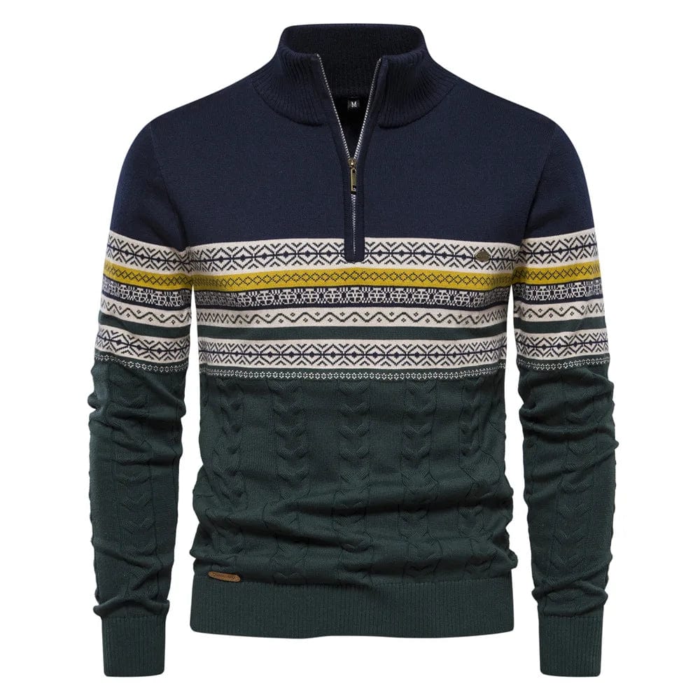 Pull zippé Lennox Fair Isle