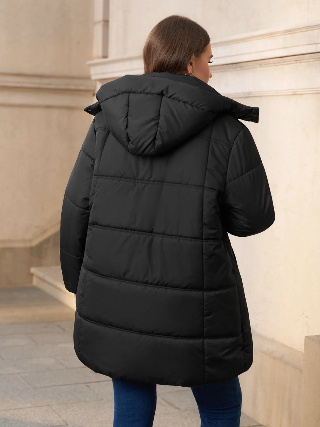 Donatella | Insulated Puffer Coat with Detachable Hood and Zip Closure