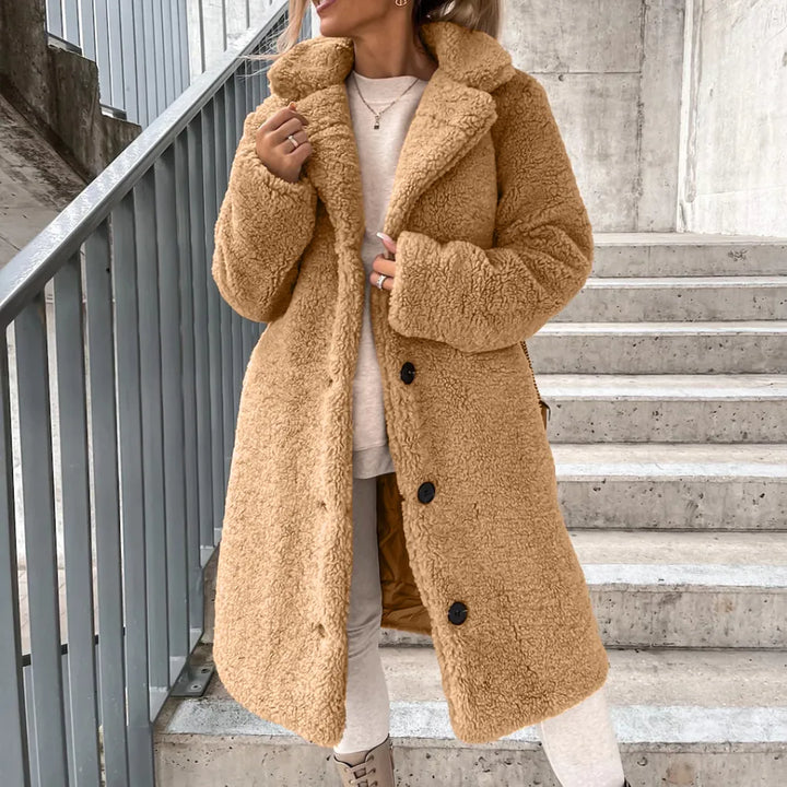 Quinn | Manteau décontracté en polaire sherpa, chaleur premium et design polyvalent
