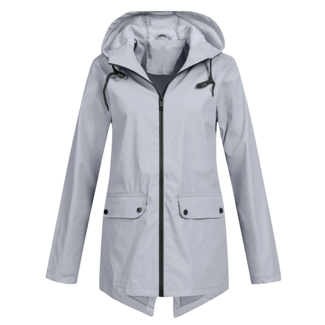 Marisienna | Capa de chuva leve e compactável, com capuz ajustável e bolsos com aba