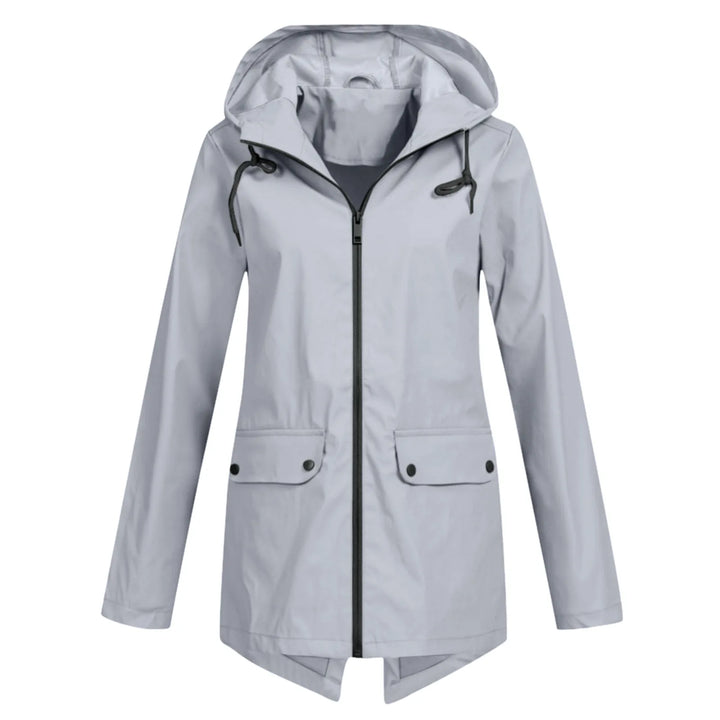 Marisienna | Capa de chuva leve e compactável, com capuz ajustável e bolsos com aba