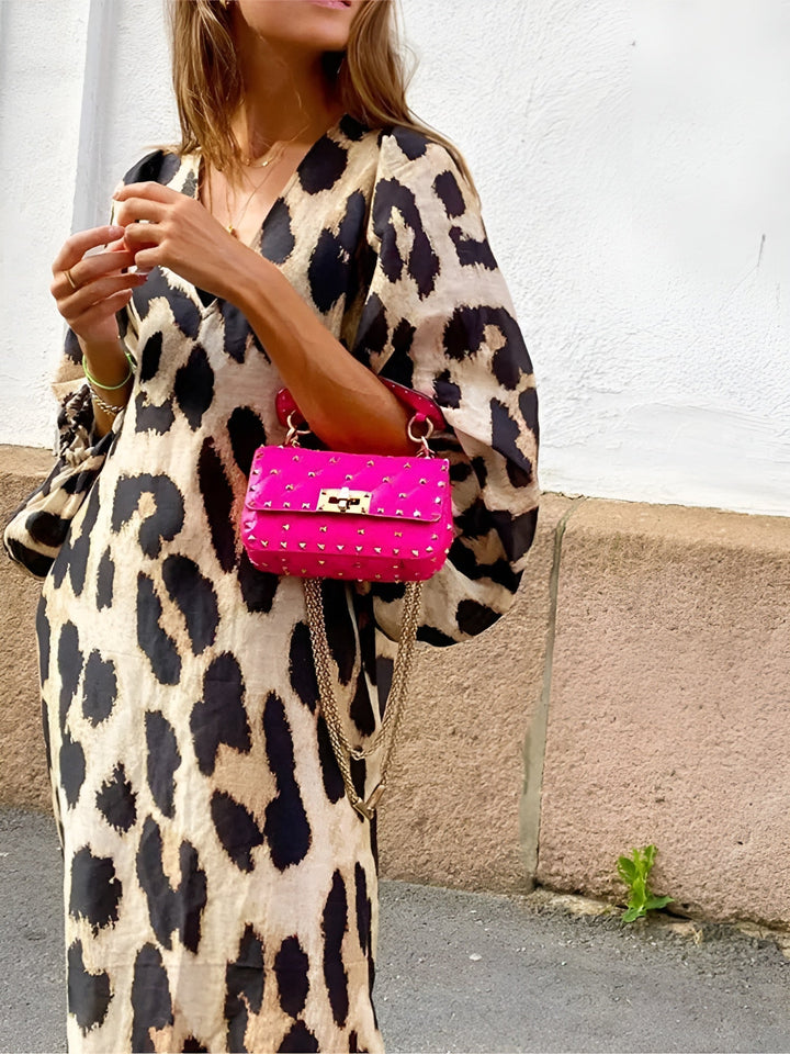 Silvie | Robe léopard audacieuse et élégante