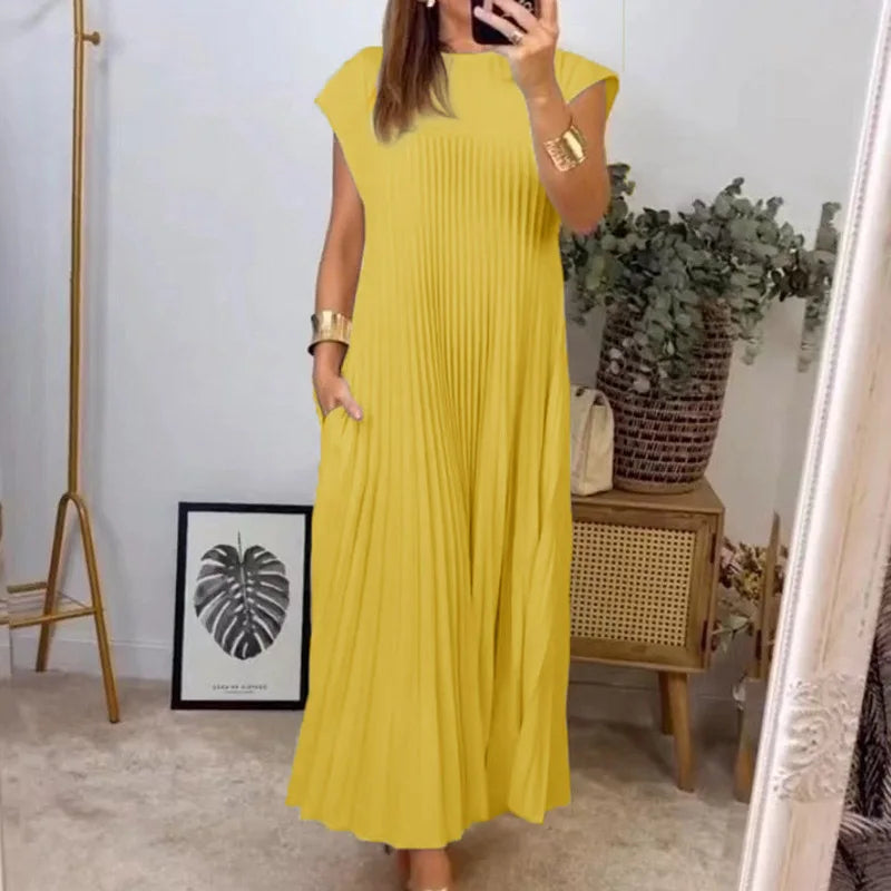 Tamara | Robe maxi plissée élégante