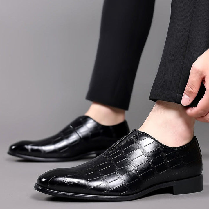 Noah™ - Mocassins en cuir à enfiler avec motif pierre élégants