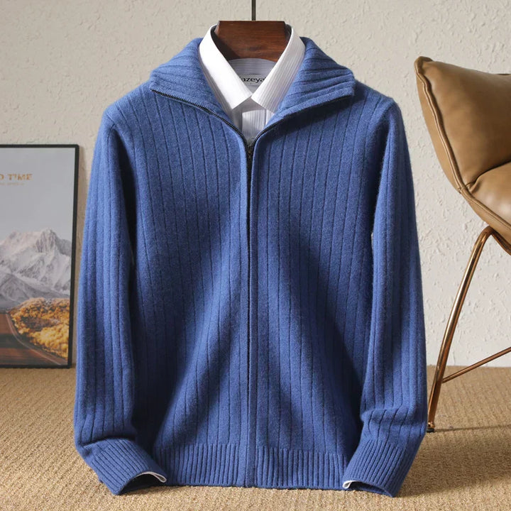 Owen™ - Cardigan d'affaires confortable en laine mérinos
