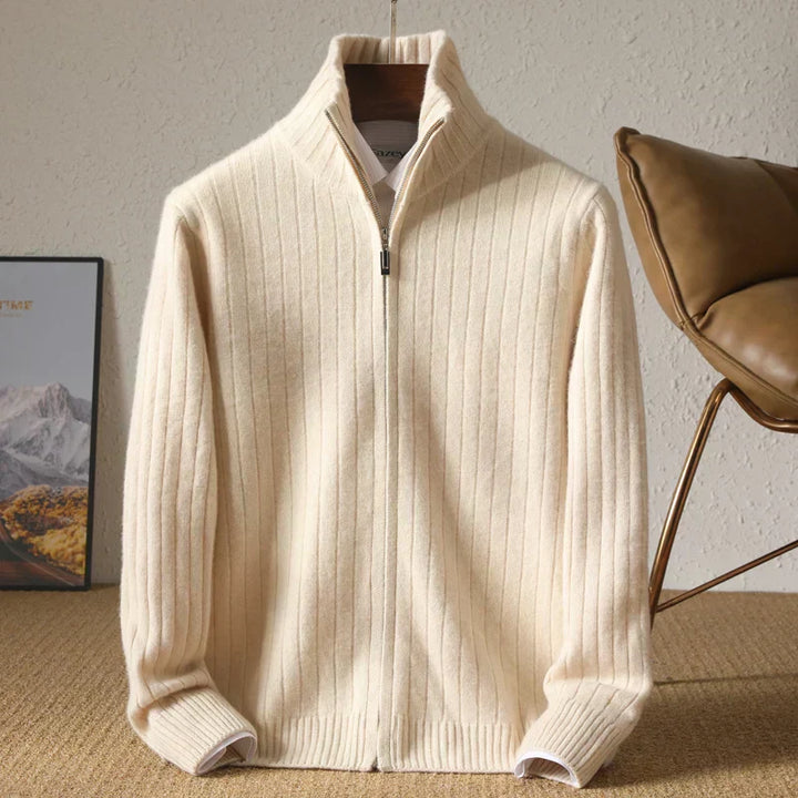 Owen™ - Cardigan d'affaires confortable en laine mérinos