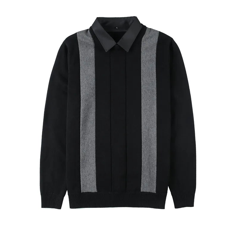 Elijah™ - Pull classique rayé tricoté