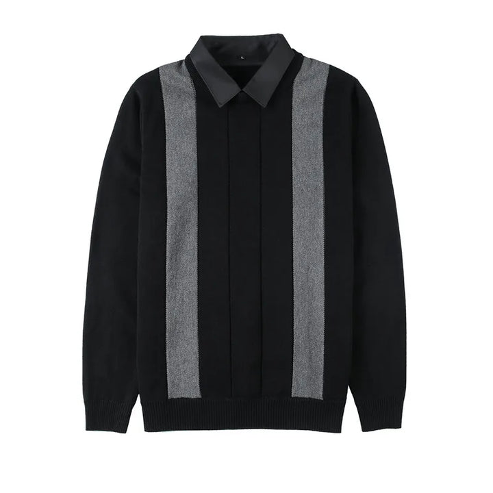 Elijah™ - Pull classique rayé tricoté