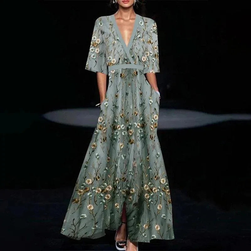 Sofia | Robe maxi fleurie élégante