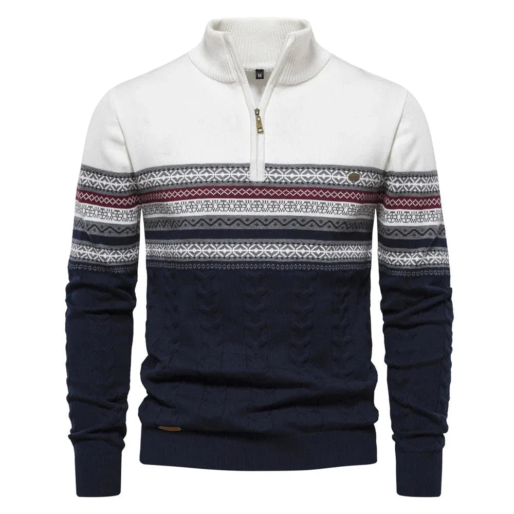 Henry™ - Pull demi-fermeture éclair Fair Isle stylé