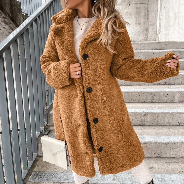 Quinn | Manteau décontracté en polaire sherpa, chaleur premium et design polyvalent