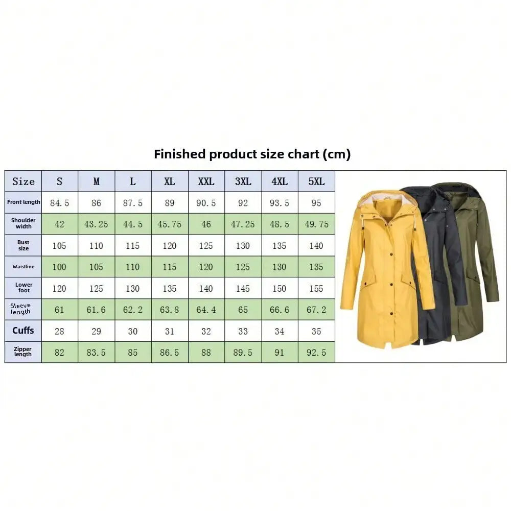 Thalassa | Robuste mittellange Regenjacke mit verstellbarer Kapuze und Pattentaschen