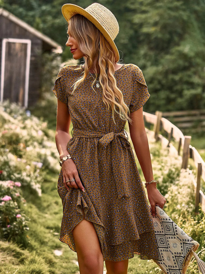 Scarlett™ - Robe plissée florale décontractée