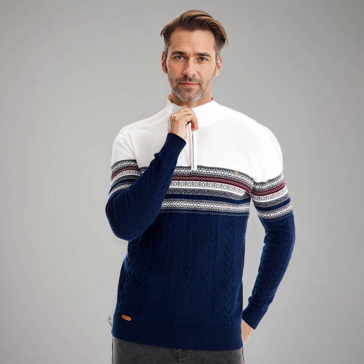 Henry™ - Pull demi-fermeture éclair Fair Isle stylé