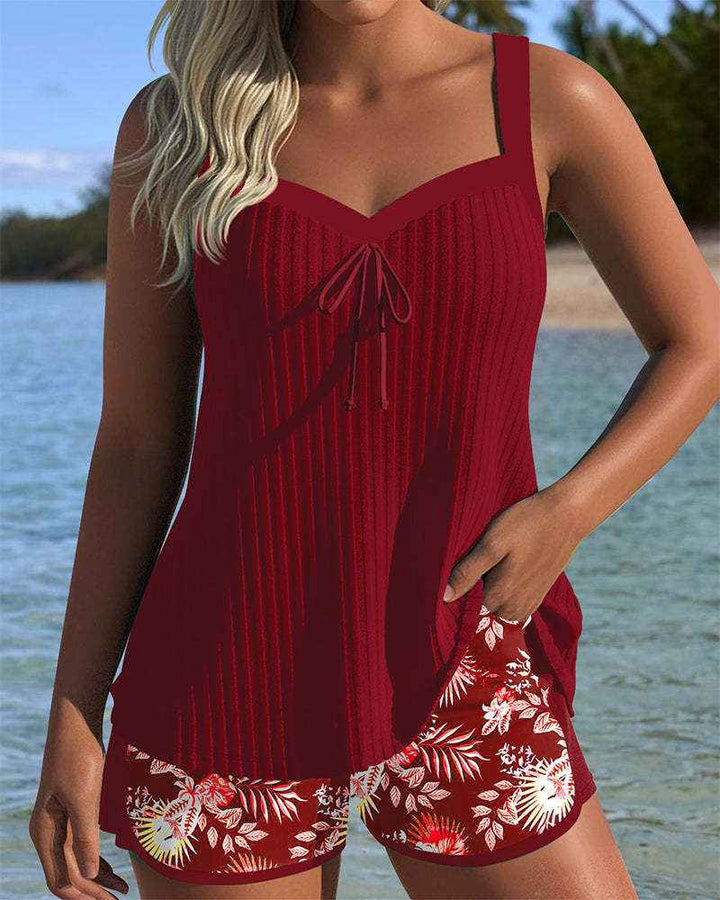 Women's Floral Print Swimwear Set