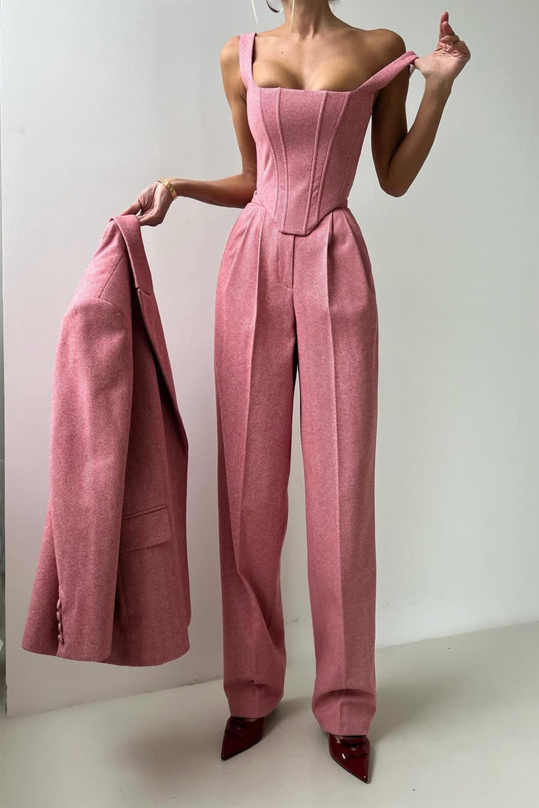 Grace - Ensemble Trois-Pièces avec Blazer Croisé