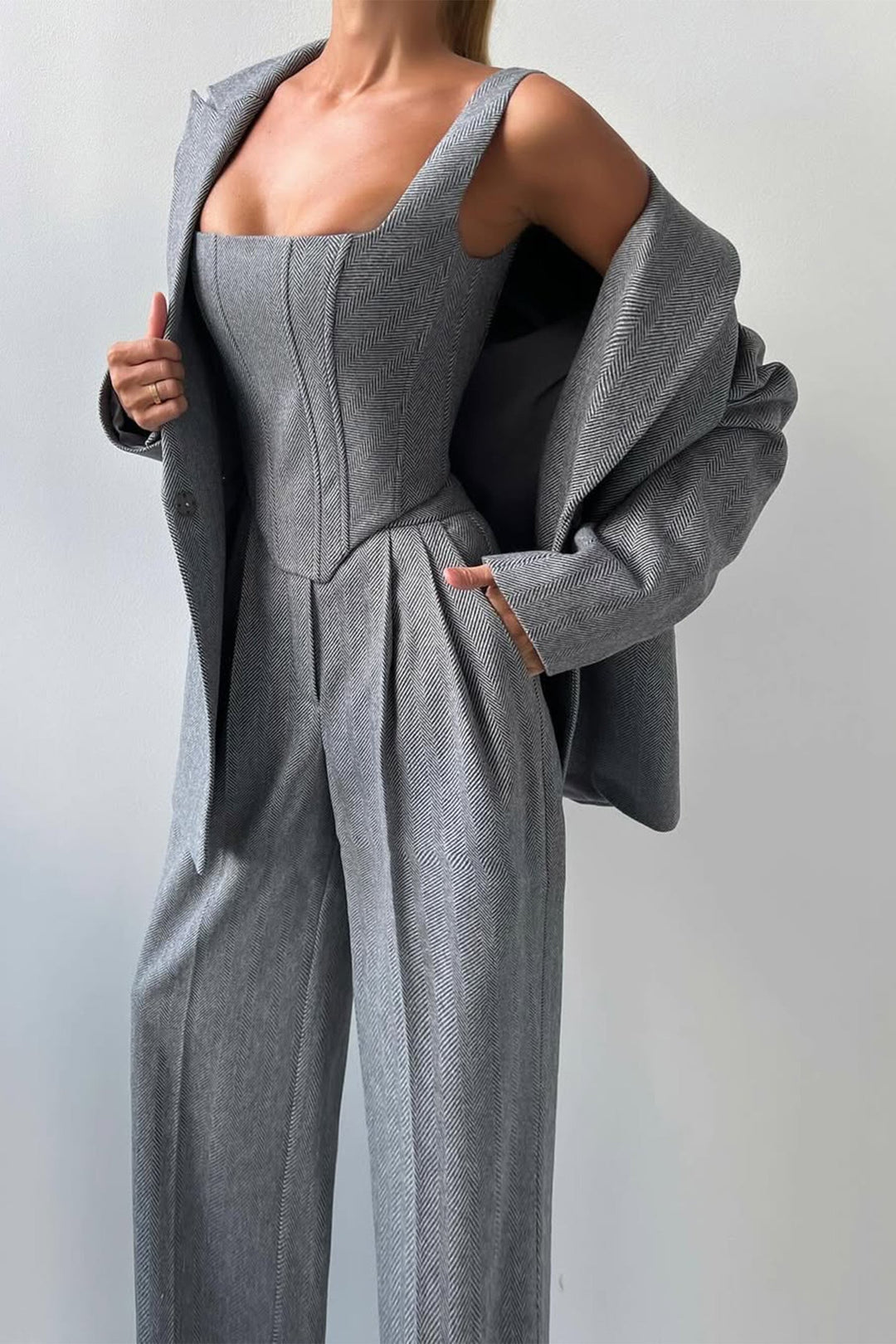 Grace - Ensemble Trois-Pièces avec Blazer Croisé