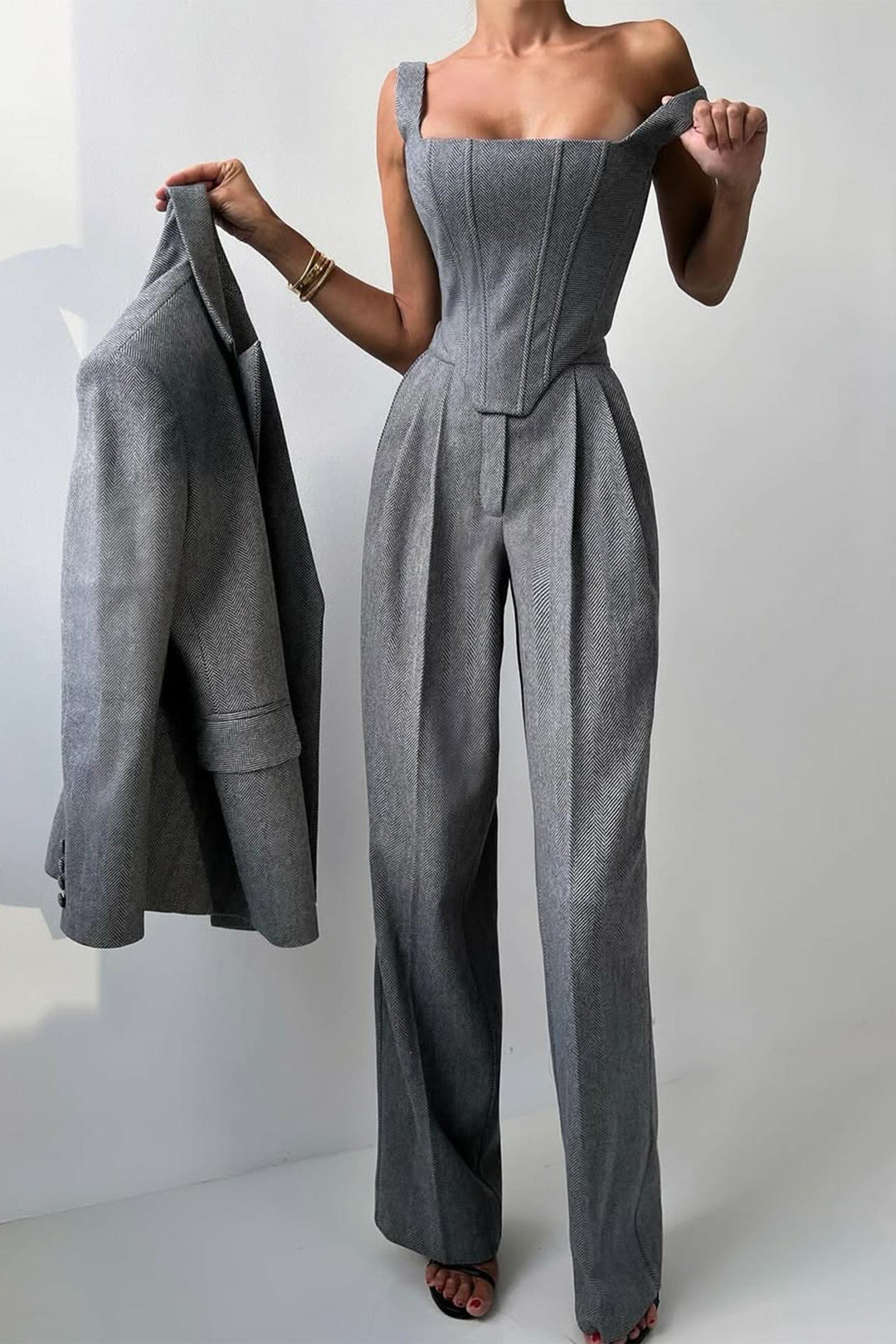Grace - Ensemble Trois-Pièces avec Blazer Croisé