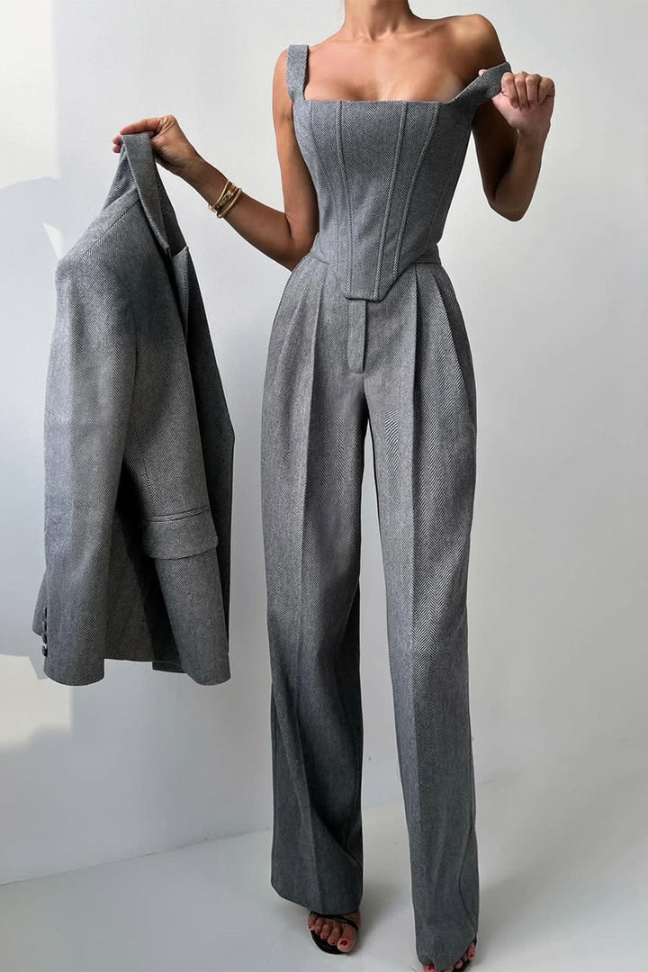 Grace - Ensemble Trois-Pièces avec Blazer Croisé