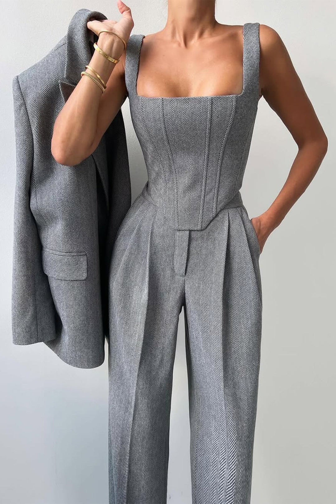 Grace - Ensemble Trois-Pièces avec Blazer Croisé
