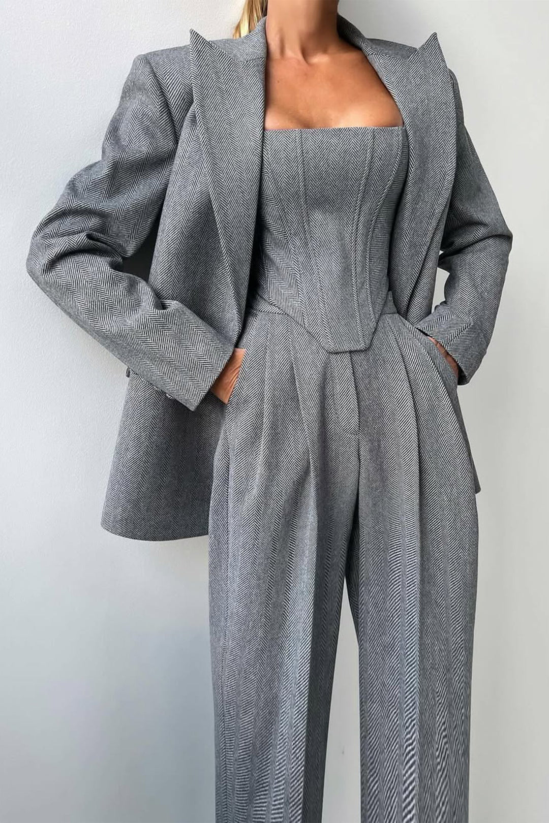 Grace - Ensemble Trois-Pièces avec Blazer Croisé