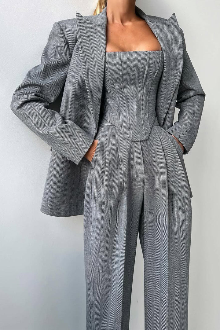Grace - Ensemble Trois-Pièces avec Blazer Croisé