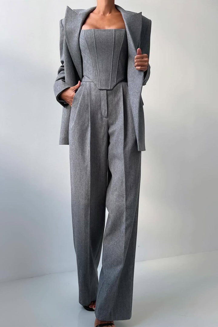 Grace - Ensemble Trois-Pièces avec Blazer Croisé