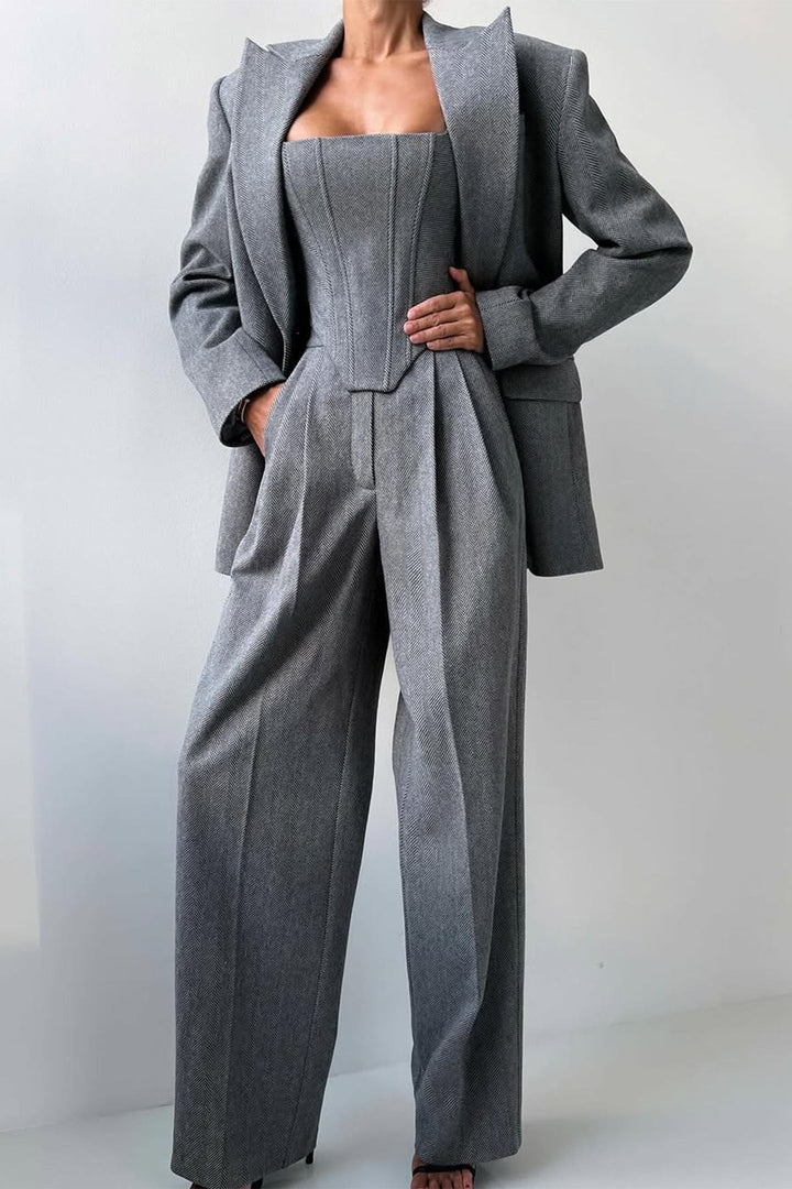Grace - Ensemble Trois-Pièces avec Blazer Croisé