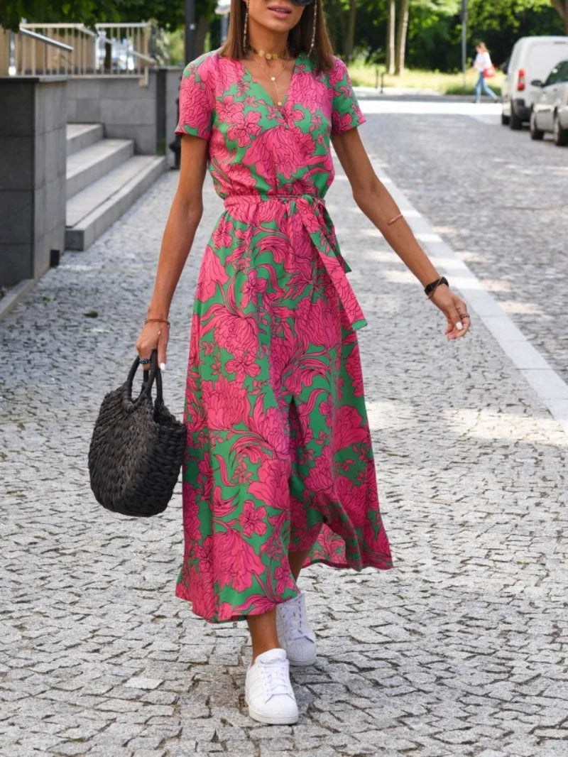 Tina | Robe portefeuille florale
