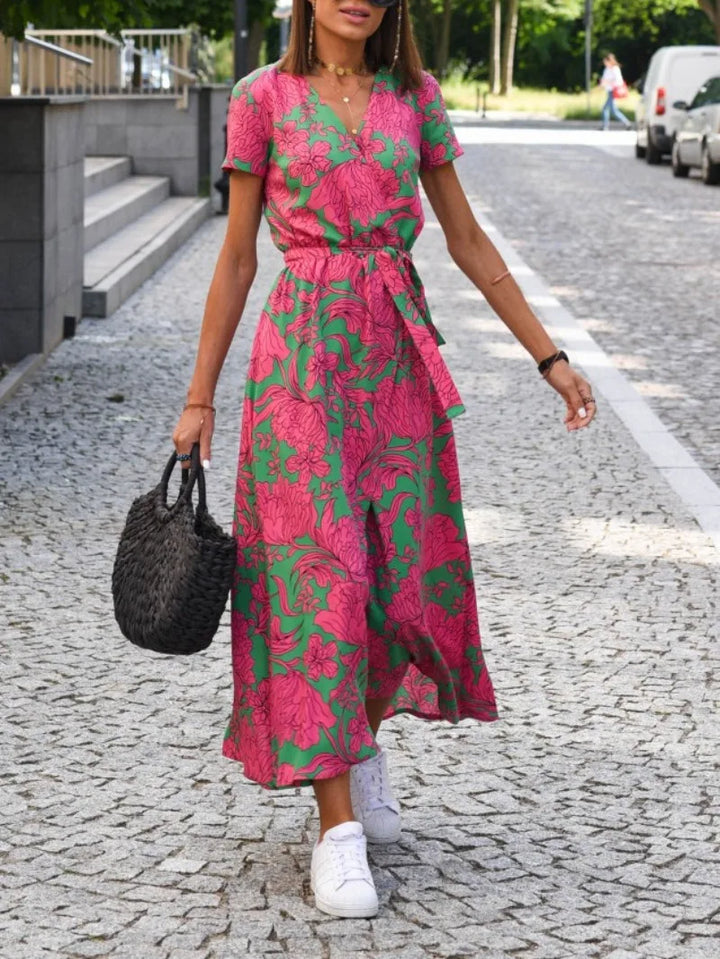 Tina | Robe portefeuille florale