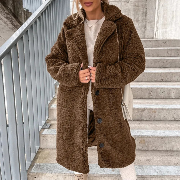 Quinn | Manteau décontracté en polaire sherpa, chaleur premium et design polyvalent