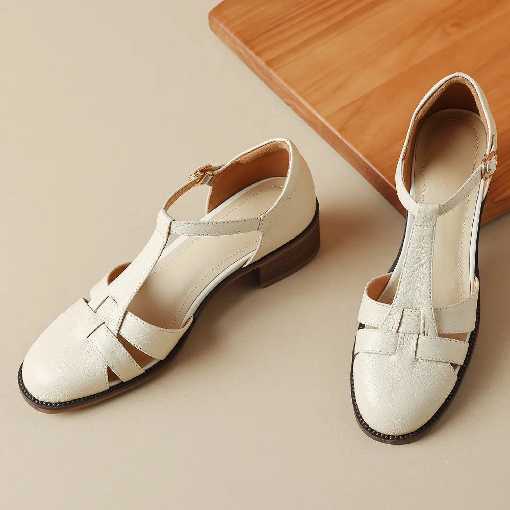 Sylviera T-Strap Flats